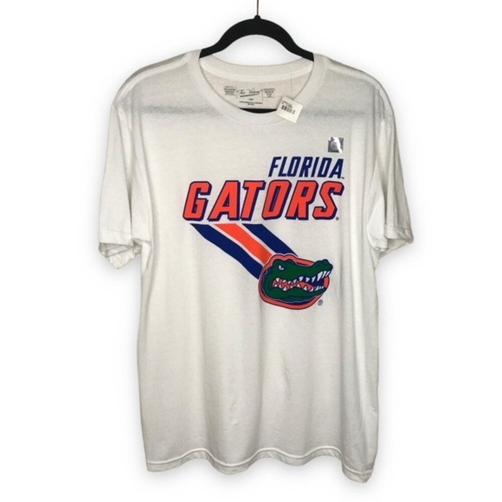 NWT The Victory Florida Gators White Orange Blue Short Sleeve T Shirt Men Large